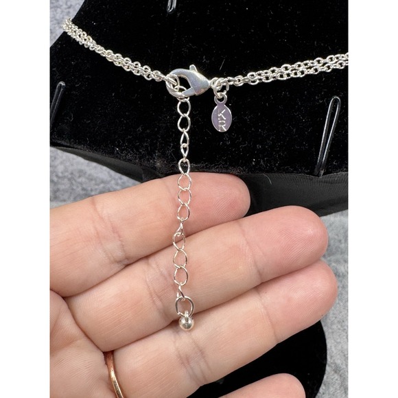 Kim Rogers 15" Necklace & Earring Set Intricate Filigree Silver Tone Jewelry - Picture 3 of 15